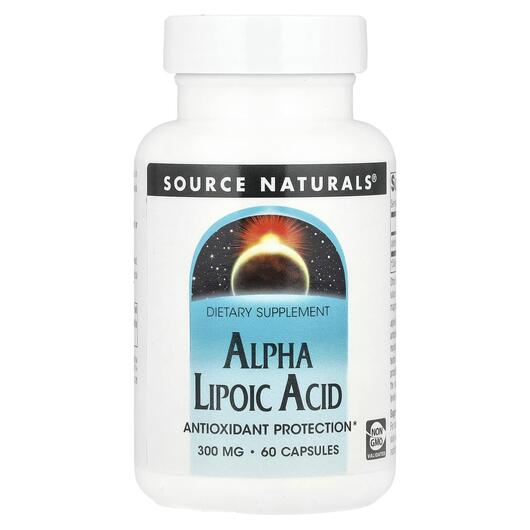 Основне фото товара Alpha Lipoic Acid 300 mg 60, Альфа-ліпоєва кислота 300 мг, 60 кап