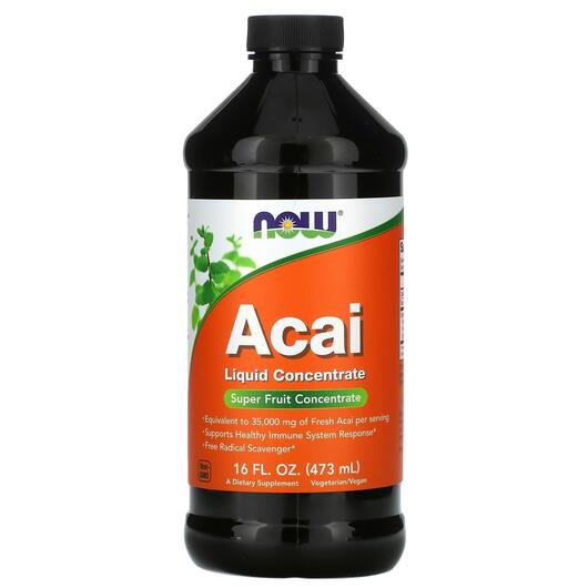 Основне фото товара NOW, Acai Concentrate, Асаї, 473 мл