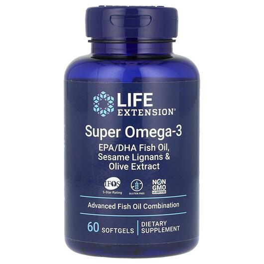 Основне фото товара Omega Foundations Super Omega-3, Риб'ячий жир Омега-3, 60 ка