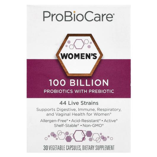 Основне фото товара Women's Probiotics With Prebiotic, Пробіотики для жінок, 30 