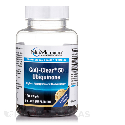 Основне фото товара NuMedica, CoQ-Clear 50 Ubiquinone, Коензим CoQ10, 120 капсул