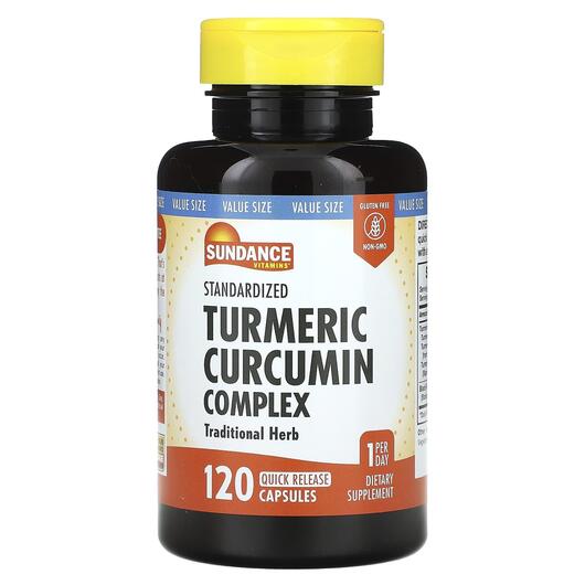 Основне фото товара Standardized Turmeric Curcumin Complex, Куркумін, 120 капсул