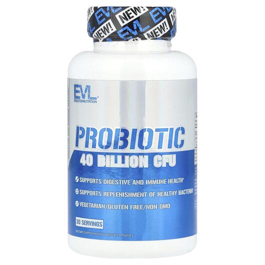 Основне фото товара Probiotic 40 Billion CFU, Пробіотики, 60 капсул