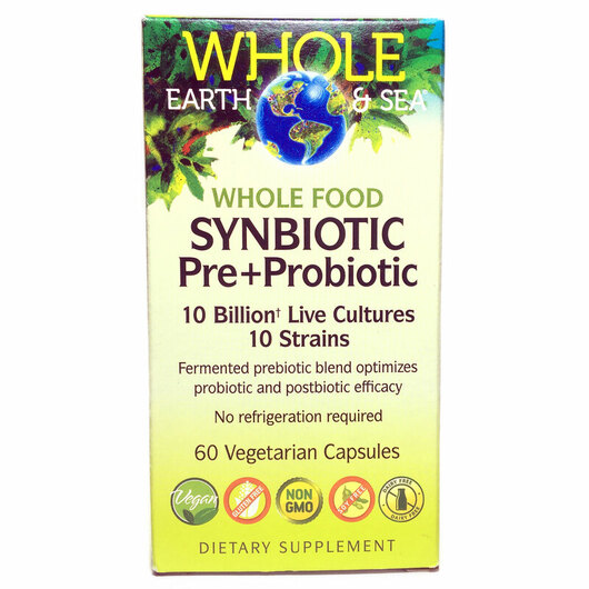 Основне фото товара Natural Factors, Synbiotic Pre+Probiot, Пробіотики, 60 капсул