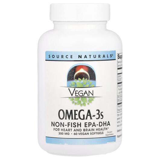 Основне фото товара Vegan Omega 3S EPA DHA 300 mg 60 Vegan, Омега 3 6 9, 60 капсул