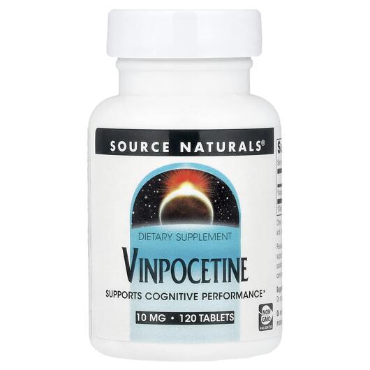 Основне фото товара Source Naturals, Vinpocetine 10 mg, Вінпоцетин, 120 таблеток