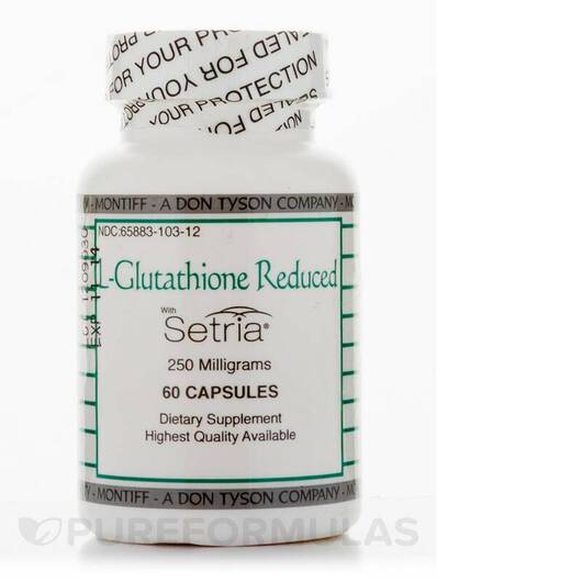 Основне фото товара L-Glutathione Reduced with Setria 250 mg, L-Глутатіон, 60 капсул