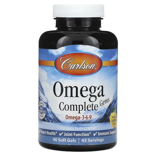 Основне фото товара Omega Complete Gems Omega 3-6-9 Natural Lemon, Омега 3 6 9, 90 ка
