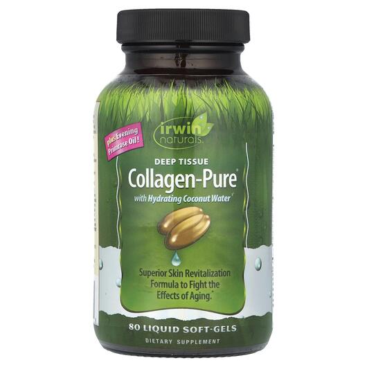 Основне фото товара Irwin Naturals, Collagen-Pure Deep Tissue, Колаген, 80 капсул