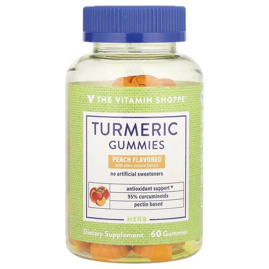Основне фото товара TheVitaminShoppe, Turmeric Gummies Peach, ПЕА, 60 таблеток