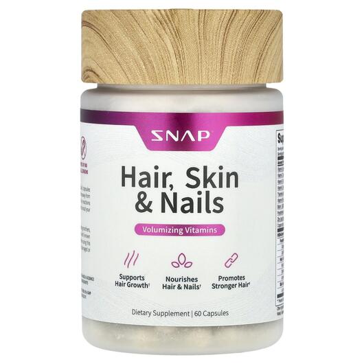 Основное фото товара Snap Supplements, Кожа ногти волосы, Hair Skin & Nails, 60 ка
