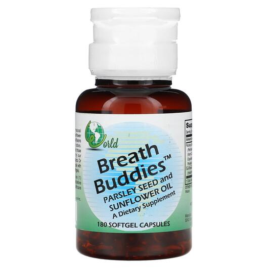 Основне фото товара World Organic, Breath Buddies, Петрушка, 180 капсул