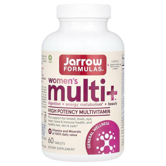 Основне фото товара Jarrow Formulas, Women's Multi+, Вітаміни для жінок, 60 табл