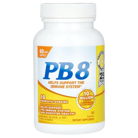 Основне фото товара Nutrition Now, PB 8 Probiotic 10 Billion, Пробіотики, 60 капсул