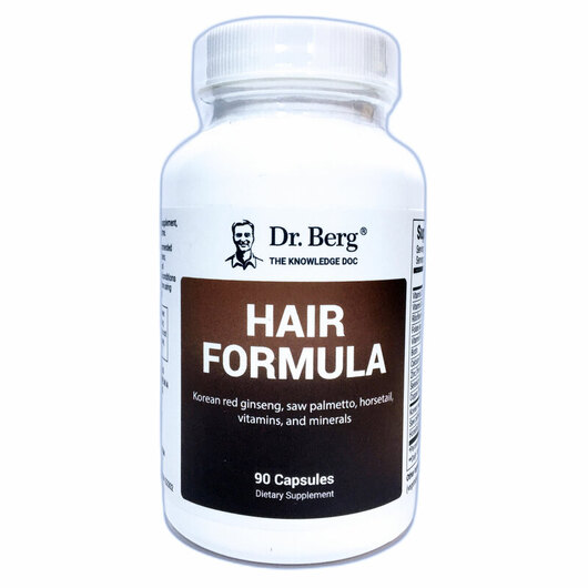 Основне фото товара Dr. Berg, Hair Formula, Формула для росту волосся, 90 капсул