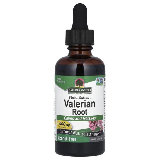 Основне фото товара Nature's Answer, Valerian Alcohol-Free 1000 mg, Валеріана, 6