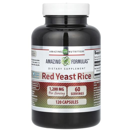Основне фото товара Red Yeast Rice 600 mg, Червоний дріжджовий рис, 120 капсул