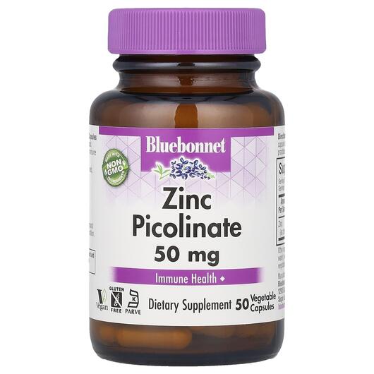Основне фото товара Zinc Picolinate 50 mg, Пиколинат цинку 50 мг, 50 капсул
