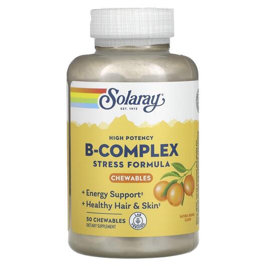 Основне фото товара High Potency Vitamin B-Complex, Жувальний B-Комплекс з C, 50 цуке