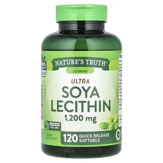 Основне фото товара Nature's Truth, Ultra Soya Lecithin 1200 mg, Лецитин, 120 ка