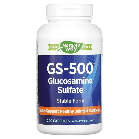 Основное фото товара Глюкозамин Хондроитин, GS-500 Glucosamine Sulfate, 240 капсул