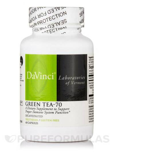 Основне фото товара Green Tea-70, Екстракт Зеленого Чаю, 60 капсул