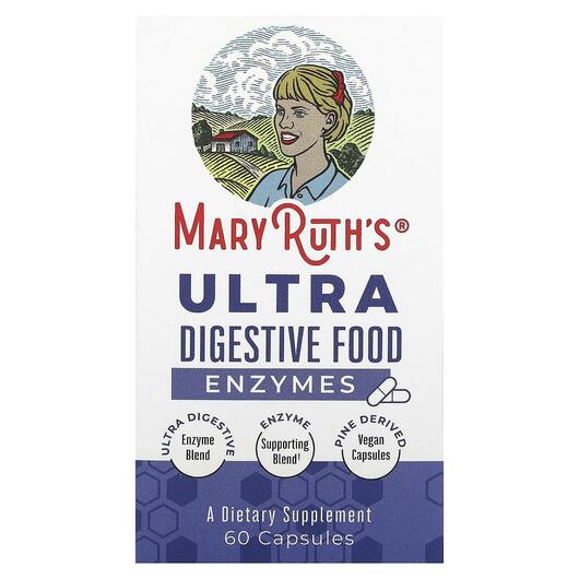 Основне фото товара MaryRuth's, Ultra Digestive Food Enzymes, Ферменти, 60 капсу