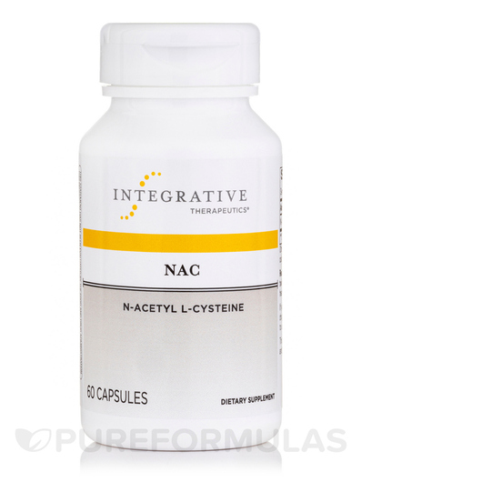 Основне фото товара Integrative Therapeutics, NAC, N-ацетилцистеїн, 60 капсул