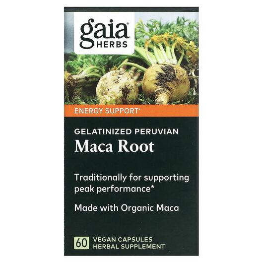 Основне фото товара Gaia Herbs, Maca Root, Перуанська Мака, 60 капсул