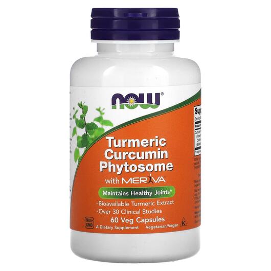Основне фото товара NOW, Curcumin Phytosome, Куркумін, 60 капсул