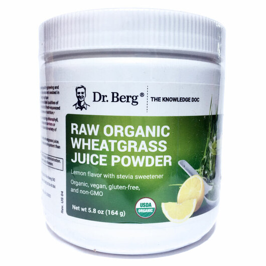 Основне фото товара Wheatgrass Juice Powder Lemon, Паростки пшениці Вітграсс, 164 г