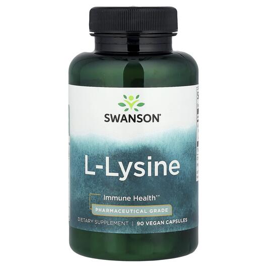 Основне фото товара Swanson, L-Lysine, L-Лізин, 90 капсул