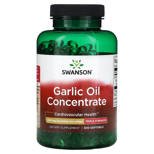 Основне фото товара Garlic Oil Concentrate 1500 mg, Екстракт Часнику, 500 капсул