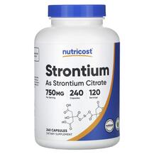Стронцій Strontium 750 mg Nutricost 240 капсул Стронцій Strontium 750 mg Nutricost 240 капсул