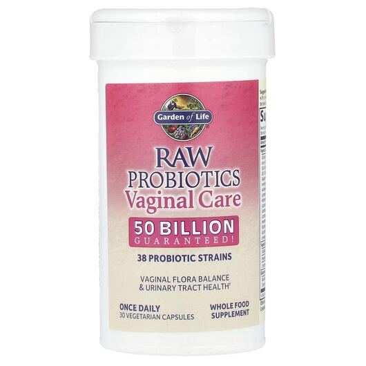 Основне фото товара RAW Probiotics Vaginal Care, Пробіотики для жінок, 30 капсул