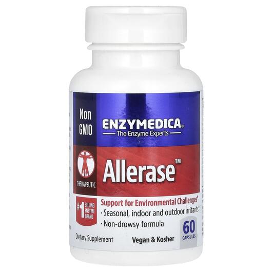 Основне фото товара Enzymedica, Allerase, Ферменти для дихання, 60 капсул