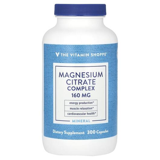 Основне фото товара Magnesium Citrate Complex 160 mg, Магній, 300 капсул
