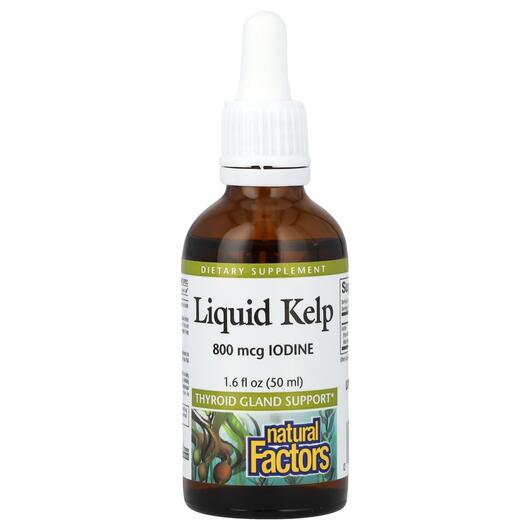Основне фото товара Liquid Kelp 800 mcg Iodine, Рідкі Водорості 800 мкг, 50 мл