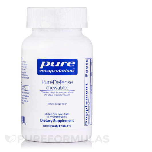 Основне фото товара PureDefense Chewables Natural Mango, Підтримка імунітету, 120 таб