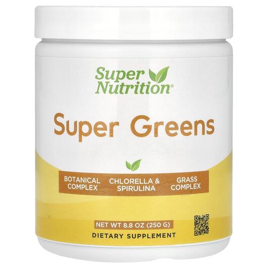 Основне фото товара Super Nutrition, Super Greens, Супергрінс, 250 г