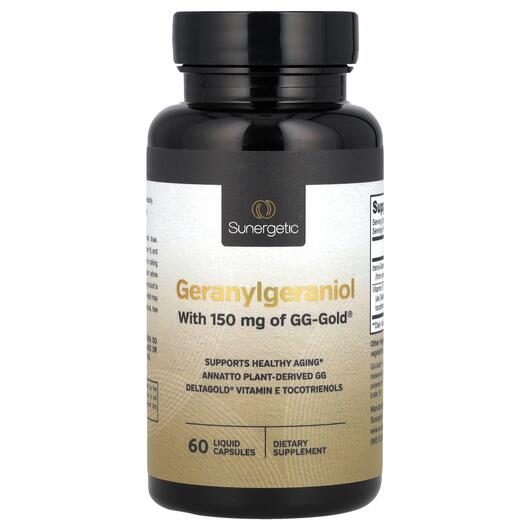 Основне фото товара Sunergetic, Geranylgeraniol, Геранілгераніол, 60 капсул