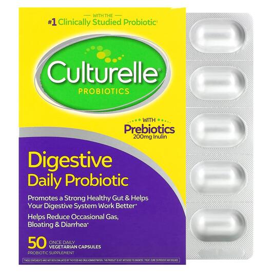 Основне фото товара Culturelle Probiotics, Пробіотик культурелле, 50 капсул