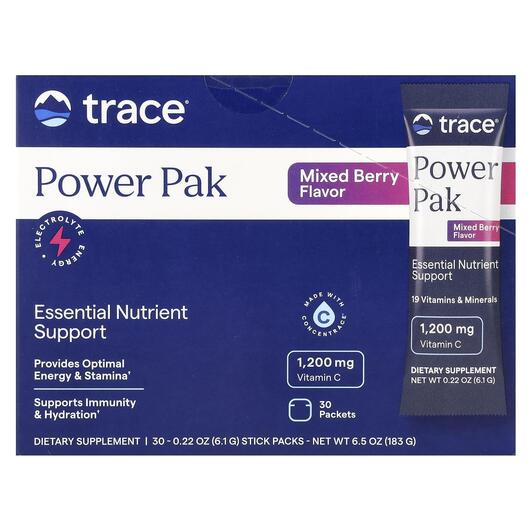 Основне фото товара Electrolyte Stamina PowerPak Mixed Berry, Електроліти, 30 шт