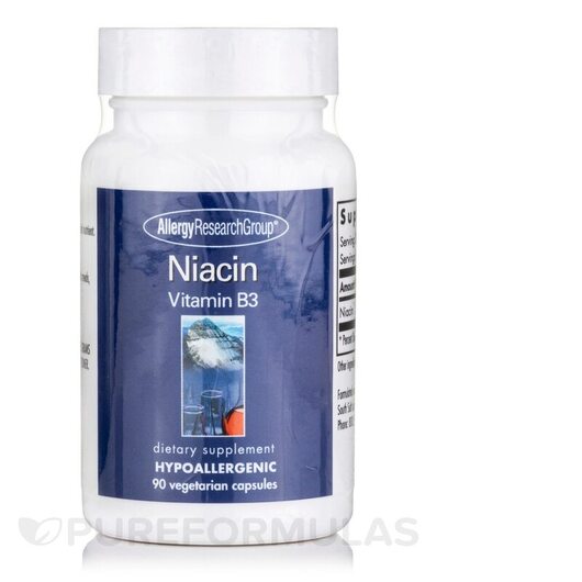 Основне фото товара Niacin Vit B3, Вітамін B3 Ніацин, 90 капсул