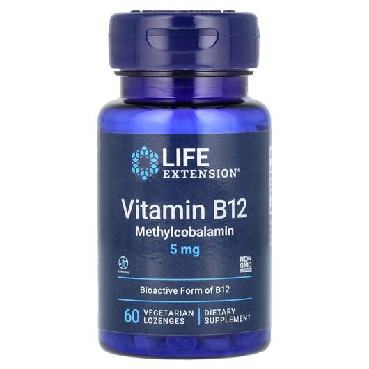 Основне фото товара Vitamin B12 Methylcobalamin, Вітамін B12 Метилкобаламін 5 мг, 60 