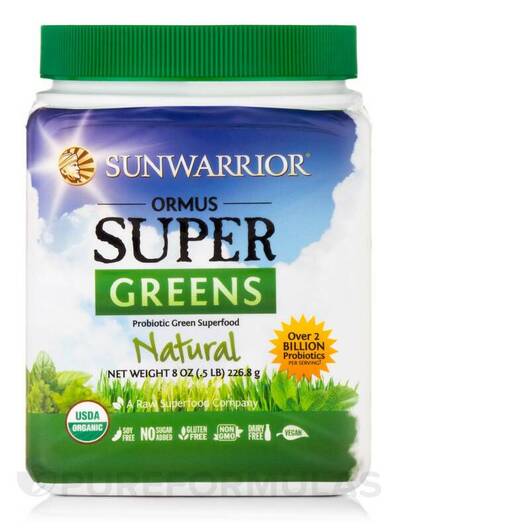 Основне фото товара Organic Ormus SuperGreens Natural, Супергрінс, 226.8 г