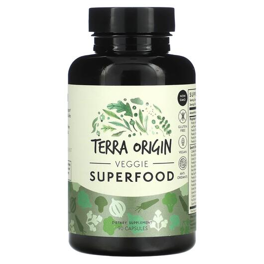 Основне фото товара Terra Origin, Veggie Superfood, Суперфуд, 90 капсул