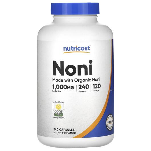 Основне фото товара Nutricost, Noni 1000 mg, Ноні, 240 капсул