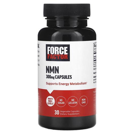 Основне фото товара Force Factor, NMN 300 mg, Нікотинамід мононуклеотид, 30 капсул