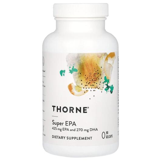 Основне фото товара Thorne, Super EPA EPA & DHA, Омега 3, 90 капсул